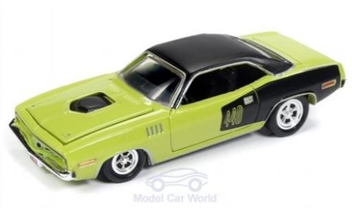 Modelauto Plymouth Barracuda 1971 groen/zwart 1/64 Racing Champions
