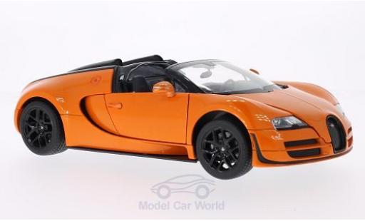 Modelauto Bugatti Veyron Vitesse 16.4 Grand Sport oranje 1/18 Rastar