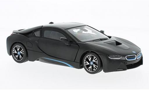 Modelauto Bmw i8 Coupe mate zwart 1/24 Rastar
