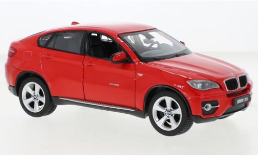 Modelauto Bmw X6 suv rood 1/24 Rastar