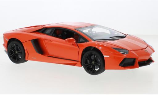 Modelauto Lamborghini Aventador LP 700-4 metallic oranje 1/18 Rastar