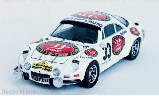 Modelauto Alpine A110 rallye Renault Tour Auto 1981 #33 M.Lallemand/J.C.Pradines 1/43 Trofeu