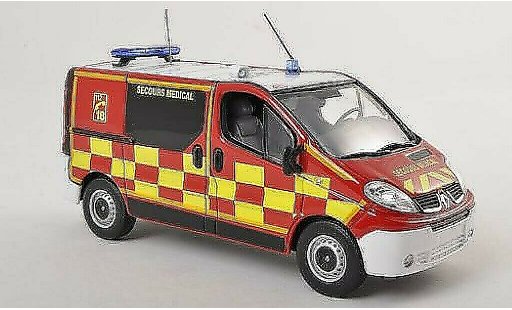 Renault Trafic Base 1/43 Norev Brandweer Secours Medical KTW (F) 2010 modelauto