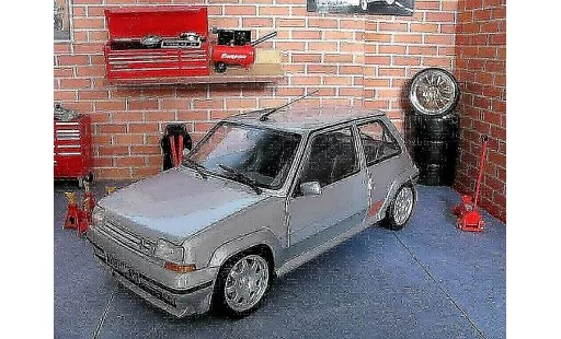 Renault 5 Phase 2 1/18 Norev GT Turbo 2 grijs jantes speedline modelauto