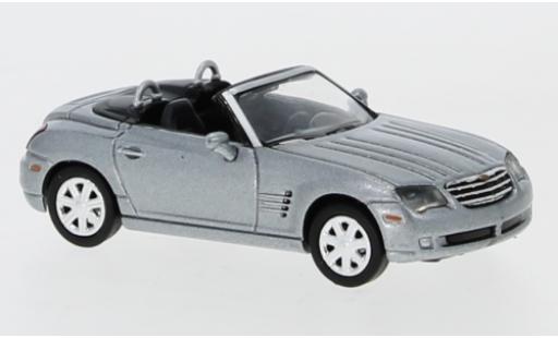 Modelauto Chrysler Crossfire Roadster metallic grijs kap ougroen 1/87 Ricko