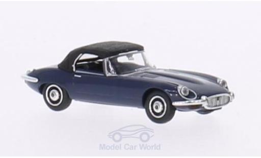 Modelauto Jaguar E-Type Roadster blauw kap gesloten zonder Vitrine 1/87 Ricko