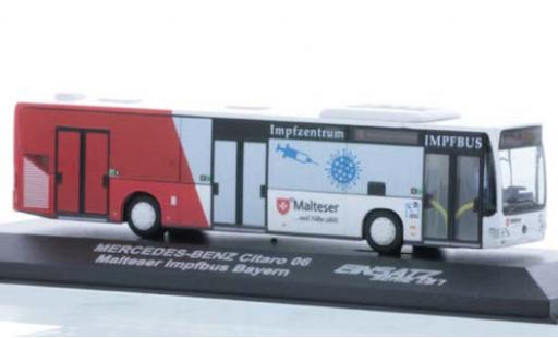 Modelauto Mercedes Citaro Base Malteser Impfbus Bayern 2006 Einsatzserie 1/87 Rietze
