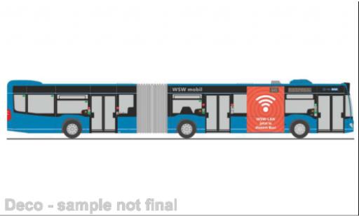 Modelauto Mercedes Citaro G WSW mobil Wuppertal 2015 1/87 Rietze
