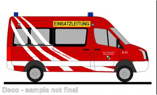 Modelauto Volkswagen Crafter Bus HD brandweer Ostfildern 1/87 Rietze