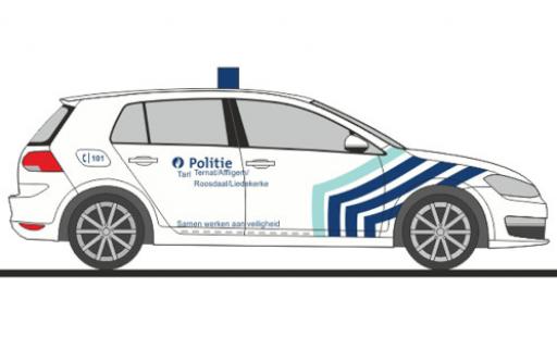 Modelauto Volkswagen Golf Base VII Politie (BE) 1/87 Rietze