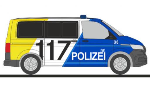 Modelauto Volkswagen T6 T6.1 .1 bus politie Basel Stadt 1/87 Rietze