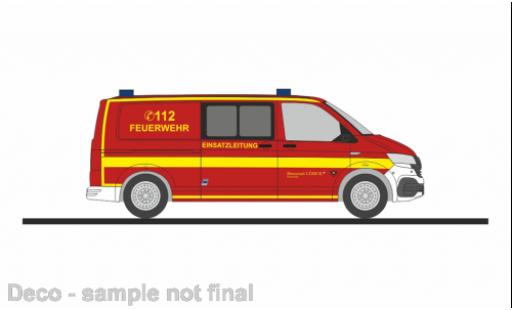 Modelauto Volkswagen T6 T6.1 .1 bus brandweer L&Atilde;&frac14;beck 1/87 Rietze