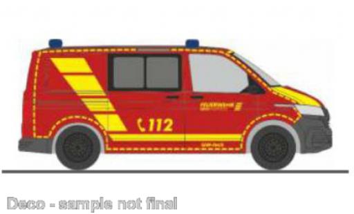 Modelauto Volkswagen T6 T6.1 .1 bus brandweer Wuppertal 1/87 Rietze