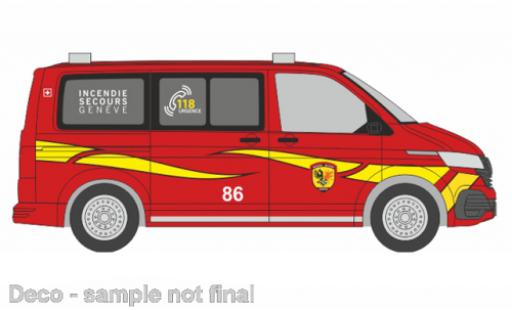 Modelauto Volkswagen T6 T6.1 .1 brandweer Gen&Atilde;&uml;ve (CH) 1/87 Rietze