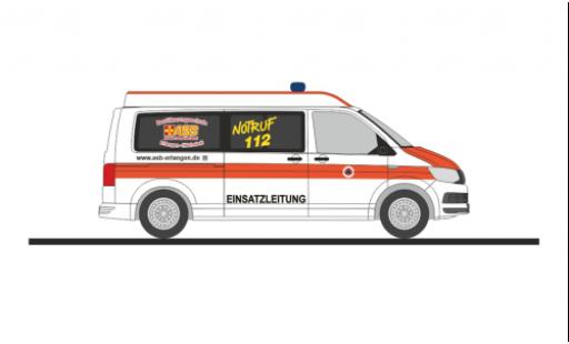 Modelauto Volkswagen T6 T6 bus ASB RV Erlangen - H&Atilde;&para;chstadt 1/87 Rietze