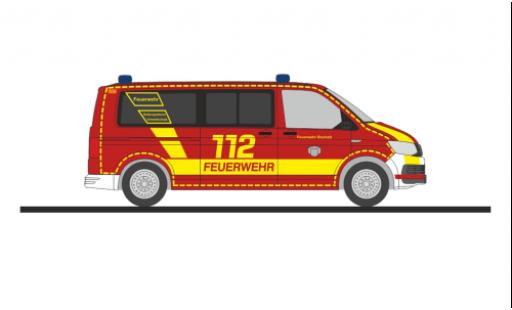 Modelauto Volkswagen T6 T6 bus brandweer Bocholt 1/87 Rietze