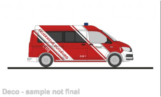 Modelauto Volkswagen T6 T6 bus brandweer Duisburg 1/87 Rietze