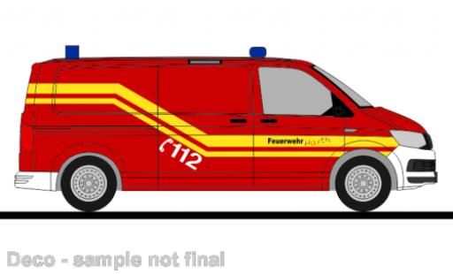Modelauto Volkswagen T6 T6 bus brandweer H&Atilde;&frac14;rth 1/87 Rietze