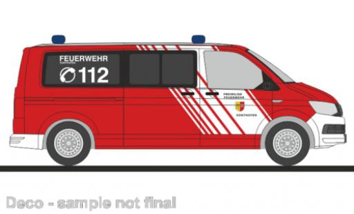 Modelauto Volkswagen T6 T6 bus brandweer Sonthofen 1/87 Rietze