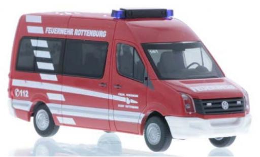 Modelauto Volkswagen Crafter Bus Brandweer Rottenburg 2011 1/87 Rietze