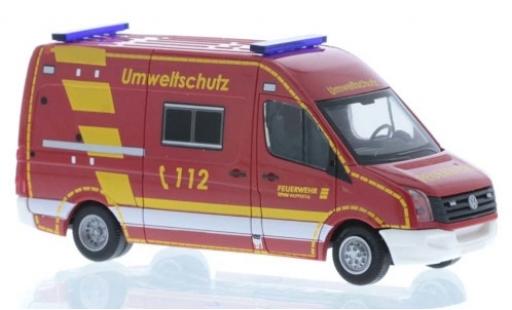 Modelauto Volkswagen Crafter Base Brandweer Wuppertal - Umweltschutz 2011 1/87 Rietze