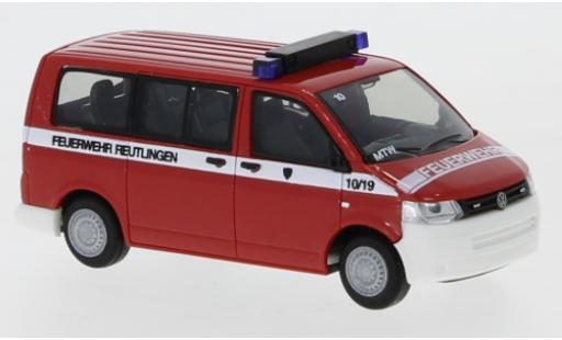 Modelauto Volkswagen T5 T5 GP Brandweer Reutlingen 2010 1/87 Rietze
