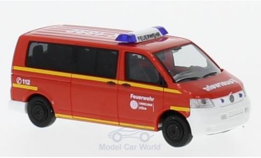 Modelauto Volkswagen T5 T5 Brandweer Uniklinik K&Atilde;&para;ln 2003 1/87 Rietze