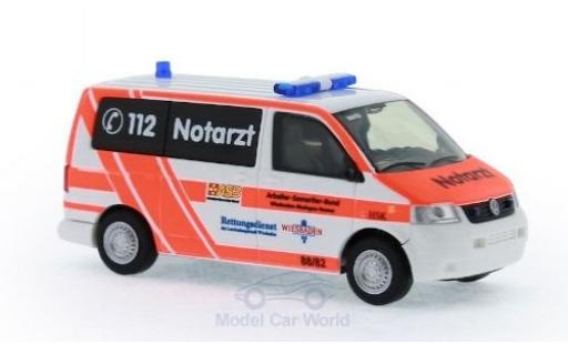 Modelauto Volkswagen T5 T5 Notarzt ASB KV Wiesbaden 2003 1/87 Rietze