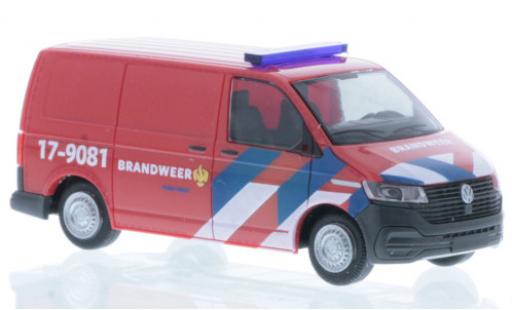 Modelauto Volkswagen T6 T6.1 .1 Bus Brandweer (NL) 1/87 Rietze