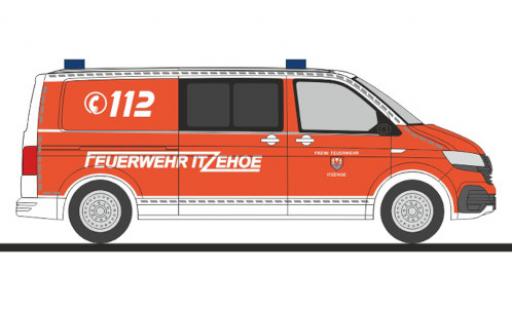 Modelauto Volkswagen T6 T6.1 .1 Bus Brandweer Itzehoe 1/87 Rietze