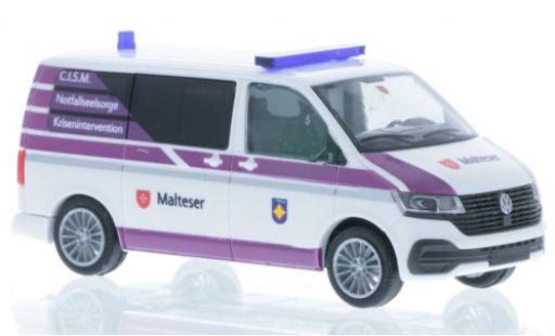 Modelauto Volkswagen T6 T6.1 .1 Bus Malteser Wilhelmshaven 1/87 Rietze