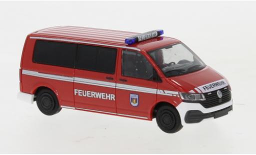 Modelauto Volkswagen T6 T6.1 .1 Brandweer Genthin plus long empattement 1/87 Rietze