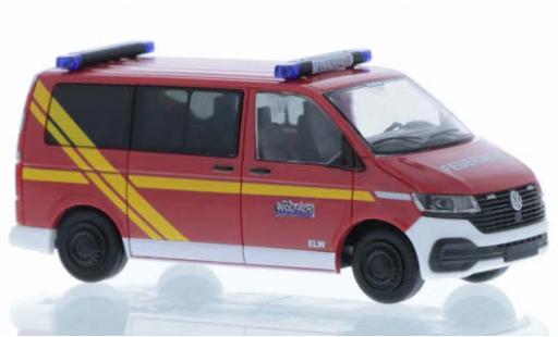 Modelauto Volkswagen T6 T6.1 .1 Brandweer Wolfach court- empattement 1/87 Rietze