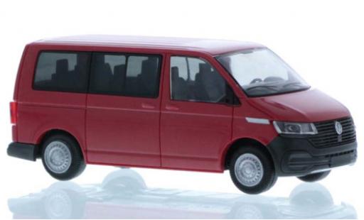 Modelauto Volkswagen T6 T6.1 .1 rood court- empattement 1/87 Rietze