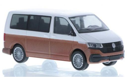 Modelauto Volkswagen T6 T6.1 .1 wit/bronze court- empattement 1/87 Rietze