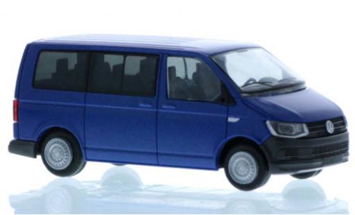 Modelauto Volkswagen T6 T6 Bus blauw court- empattement 1/87 Rietze