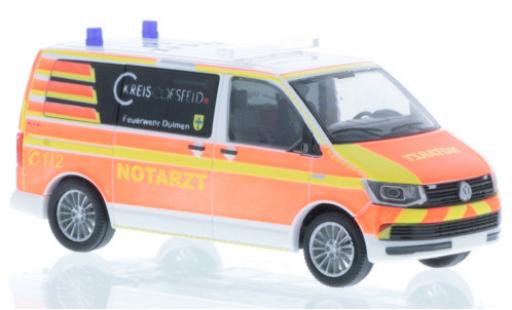 Modelauto Volkswagen T6 T6 Bus Notarzt Brandweer D&Atilde;&frac14;lmen 1/87 Rietze