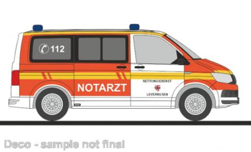 Modelauto Volkswagen T6 T6 Bus Rettungsdienst Leverkusen 1/87 Rietze