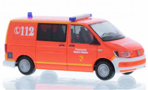 Modelauto Volkswagen T6 T6 Brandweer Baden-Baden court- empattement 1/87 Rietze