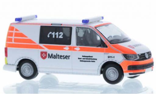 Modelauto Volkswagen T6 T6 Malteser Aalen court- empattement 1/87 Rietze