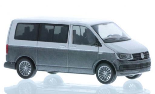 Modelauto Volkswagen T6 T6 grijs/metallic grijs court- empattement 1/87 Rietze