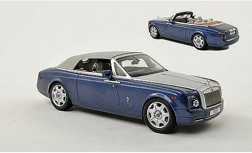 Rolls Royce Phantom Drophead Coupe 1/43 Kyosho blauw/grijs LHD modelauto
