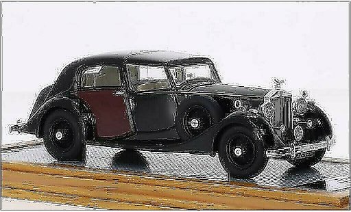 Rolls Royce Phantom Park Ward 1/43 Ilario III Sedanca de Ville zwart/rood RHD 1937 modelauto