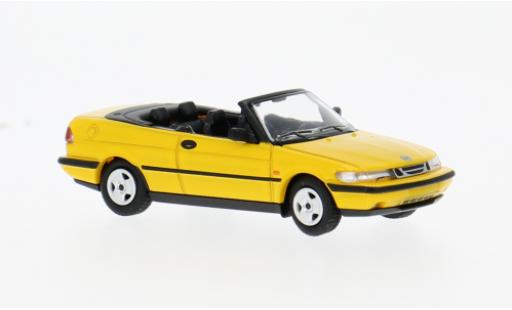 Modelauto Saab 900 Aero Turbo 16S () Cabriolet geel 1987 1/87 Minichamps