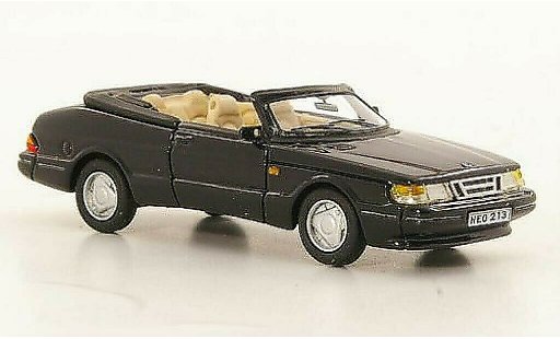 Saab 900 Turbo 1/87 Neo Cabriolet zwart 1987 modelauto