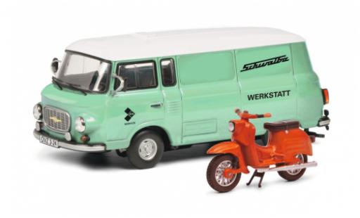 Modelauto Barkas B 1000 minibus Bus Schalbe Werkstatt avec Schwalbe 1/43 Schuco