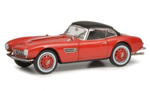 Modelauto Bmw 507 cabriolet rood/zwart 1/43 Schuco