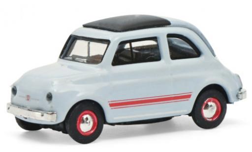 Modelauto Fiat 500 Classique blauw/rood 1/87 Schuco