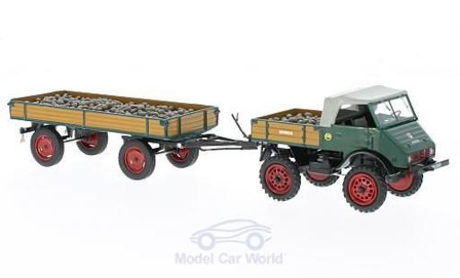 Modelauto Mercedes Unimog 401-404 U401 met Anh&Atilde;&curren;nger en Ladegut 1/43 Schuco