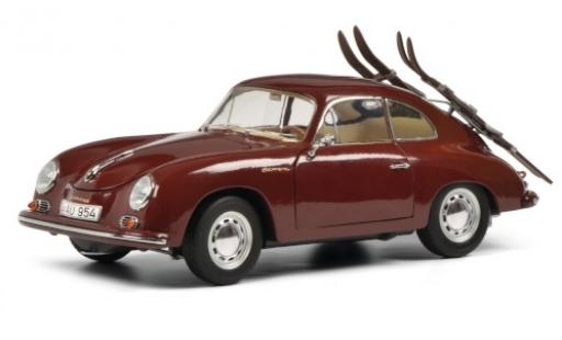 Modelauto Porsche 356 A A rood Skiurlaub 1/18 Schuco